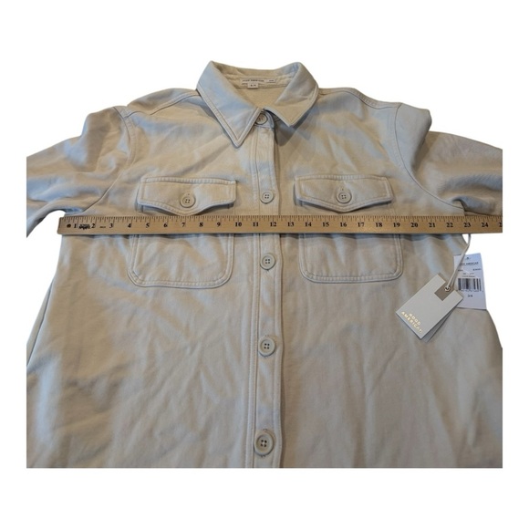 Good American Bone Neutral Fleece Shirt Jacket Shacket Size 3/4 US L/XL NEW - Picture 10 of 14
